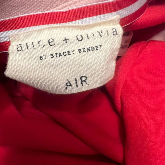 Alice + Olivia Women's Red Air Jackson Cropped Track Jacket Size S - Picture 5 of 6